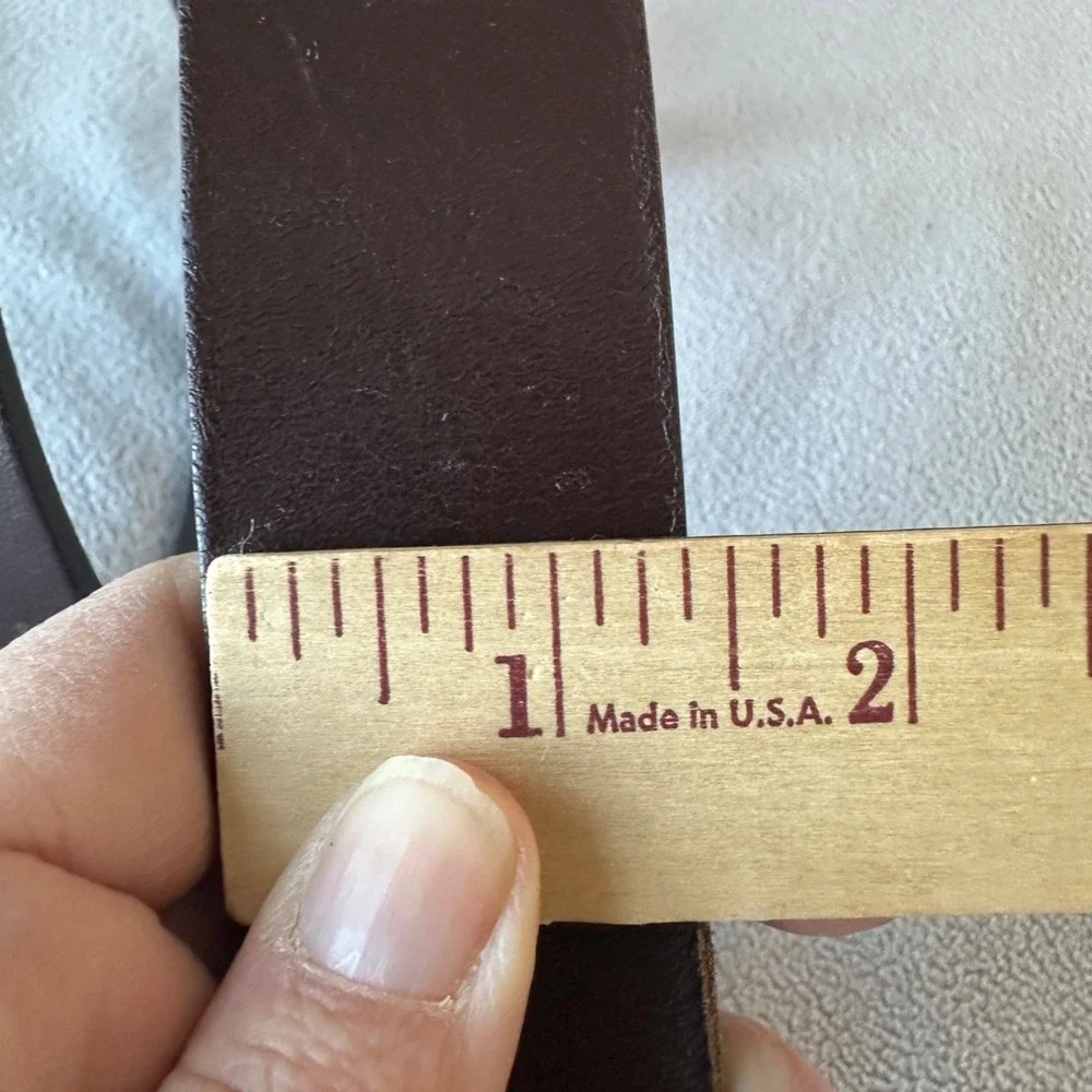 Carhartt Belt Mens 42 Leather‎ Genuine Classic Brass Buckle Brown Workwear